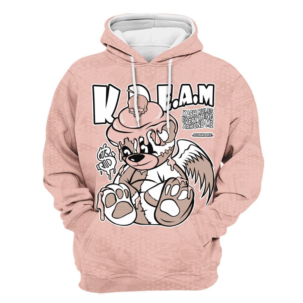 Hoodie To Match Dunk Low Pink Velvet - Loot Bear All Over Print