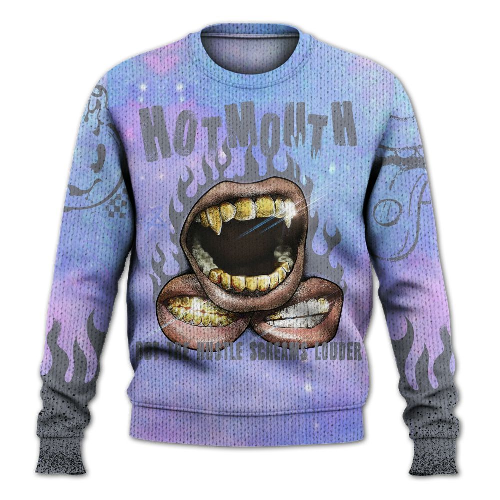 Knitted Sweater To Match Zen Master 4s - Mouth Burning Street Style