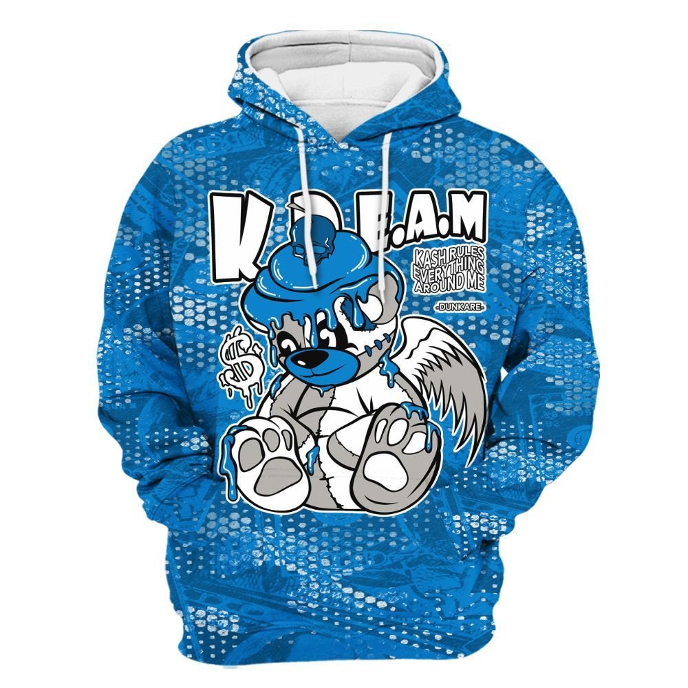 Hoodie To Match Industrial Blue 4s - Loot Bear All Over Print