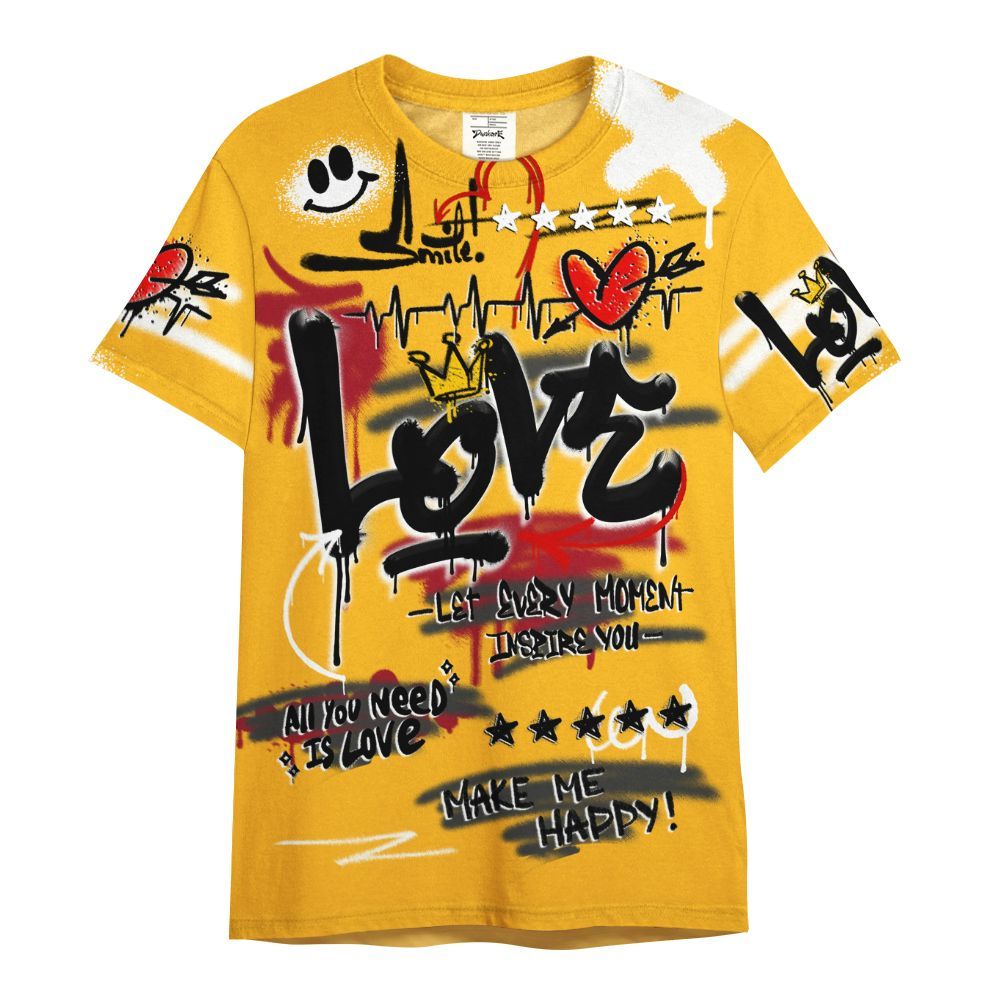 Shirt To Match White Taxi 12s Shirt, Happy Love Beats Graffiti Streetwear All Over Print