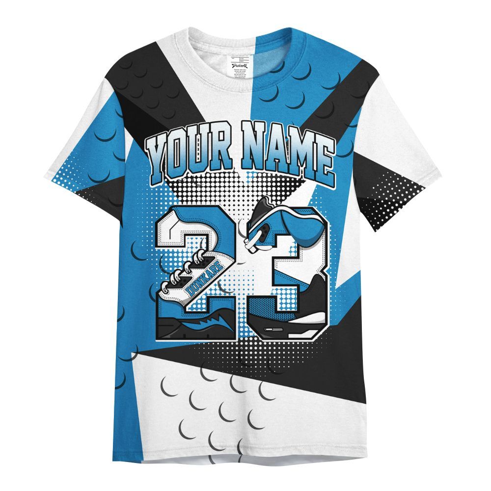 Shirt To Match Retro University Blue 9s - Poly Custom Name Number 23 5s All Over Print