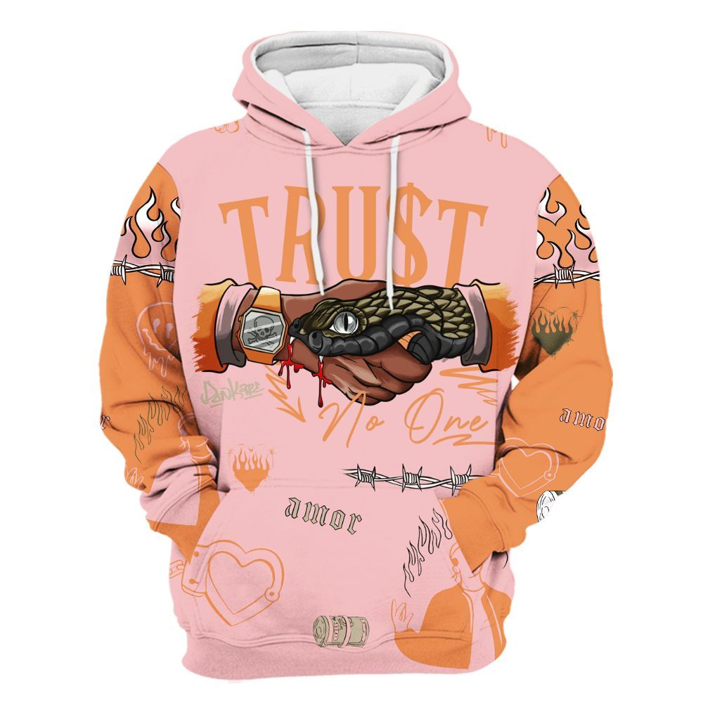 Hoodie To Match SB Dunk Low Red Stardust - Snake Trust No One All Over Print