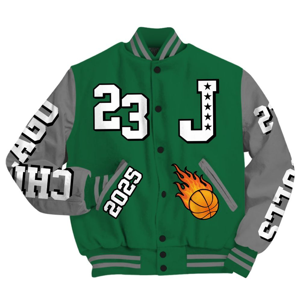Varsity Jacket To Match High Gorge Green 1s - Chicago 23 Basketball All Over Print