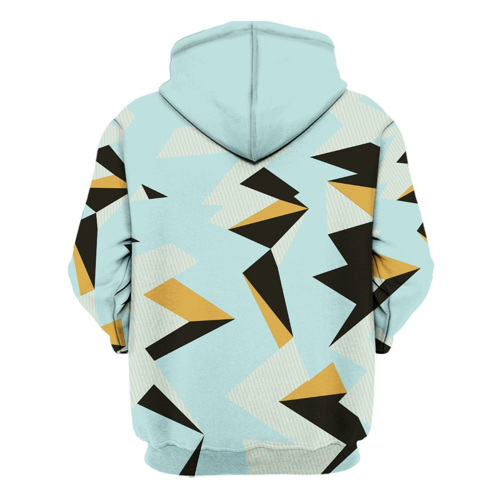 Hoodie To Match Pure Platinum 4s - Geometric Camouflage Pattern All Over Print
