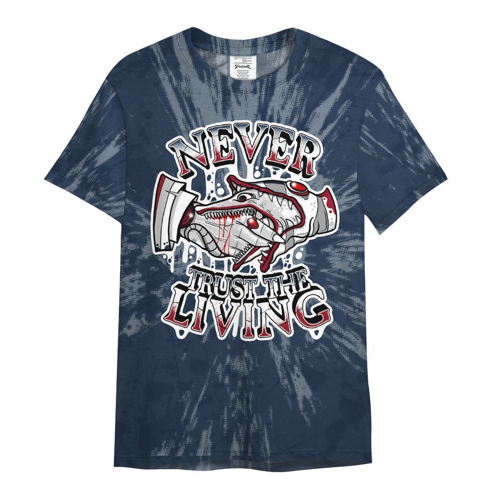 Shirt To Match White Midnight Navy 6s - Never Trusting Living Graphic Halloween All Over Print