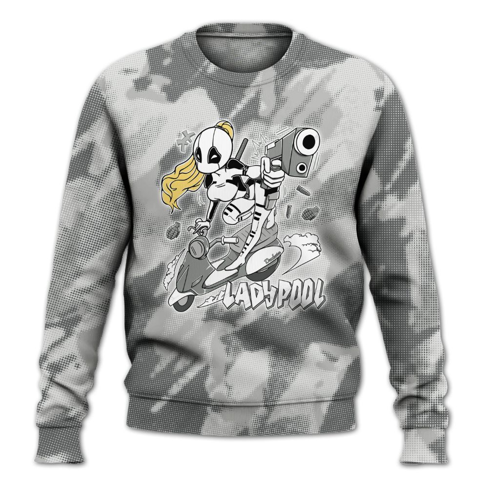 Sweatshirt To Match Retro Wet Cement 4s - Lady Pool Cartoon Abstract Halftone All Over Print
