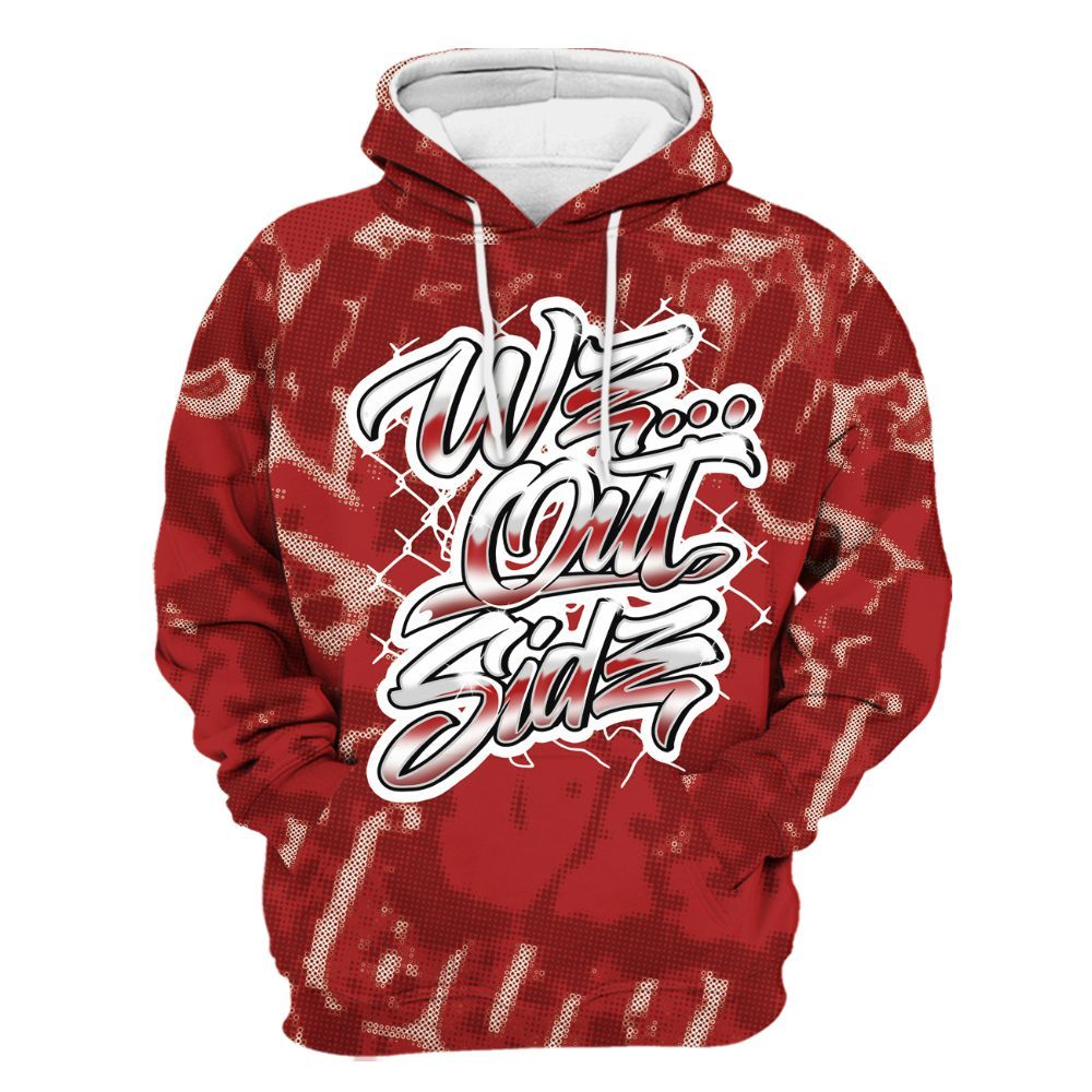 Hoodie To Match Red Taxi 12s - We OutSider Graphic Street All Over Print