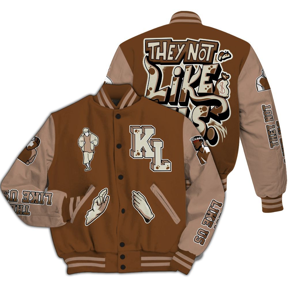 Varsity Jacket To Match Archaeo Brown 3s - Dislike Us Graphic All Over Print