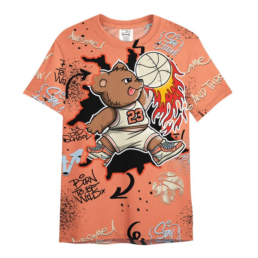 Shirt To Match DJ Khaled Crimson Bliss 5s - Number 23 Basketball Bear Custom Name All Over Print