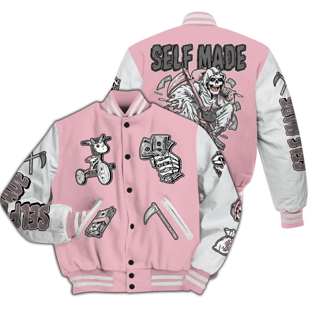 Varsity Jacket To Match Air Max DN Pink Foam - Self Make Skeleton All Over Print