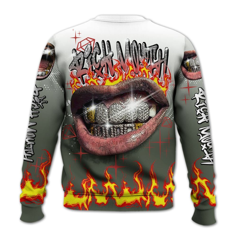 Sweatshirt To Match Air Force 1 Low Year Of The Snake Shirt, Rich Mouth Fire Rap Retro 90s All Over Print