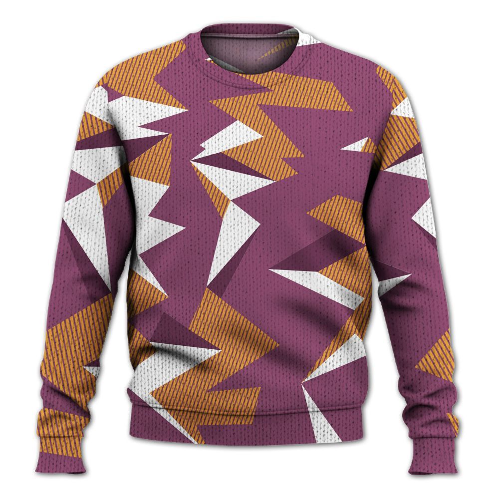 Knitted Sweater To Match High OG Brotherhood 1s - Geometric Camouflage Pattern