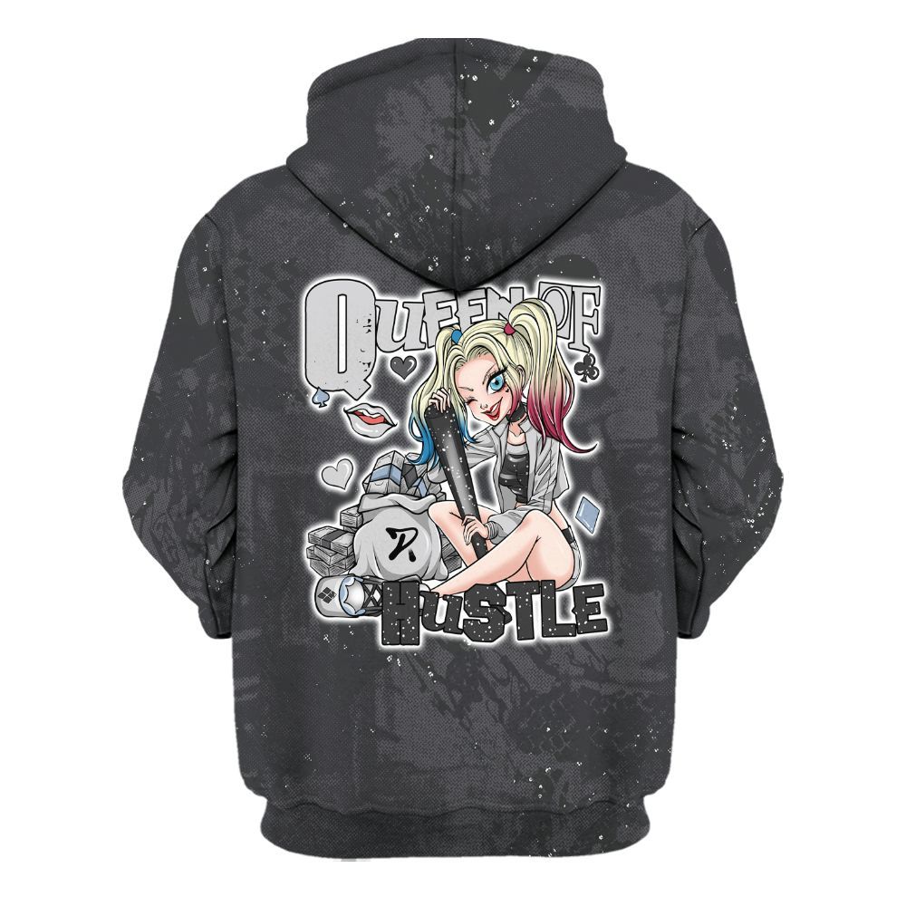 Hoodie To Match Reverse Oreo 6s - Hustles Quiinn Heart Grunge All Over Print