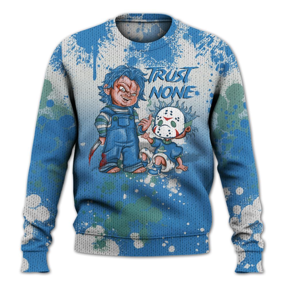 Knitted Sweater To Match Low Carolina 17s - Trust No One Scary