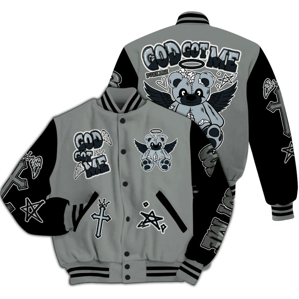 Varsity Jacket To Match Retro Georgetown 6s - Gods Guides Me Bear All Over Print