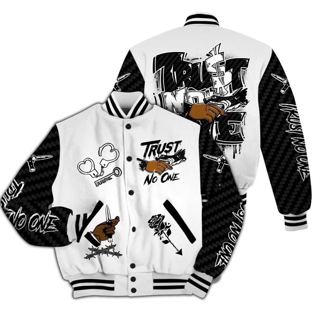 Varsity Jacket To Match Kobe 9 Elite Protro Halo - Trust No One Dripping All Over Print