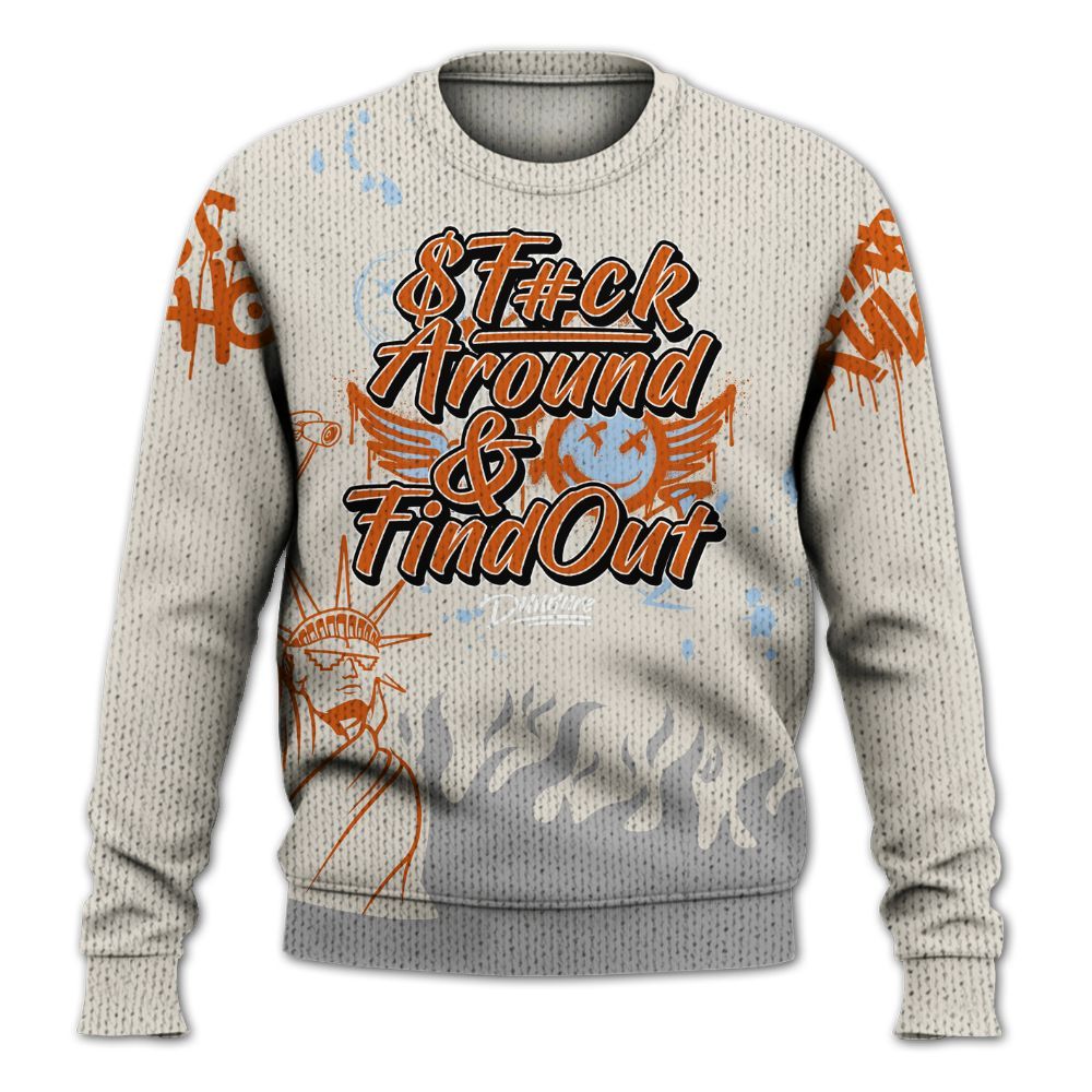 Knitted Sweater To Match SE Craft 5s - Graphic Fck Around Find Out