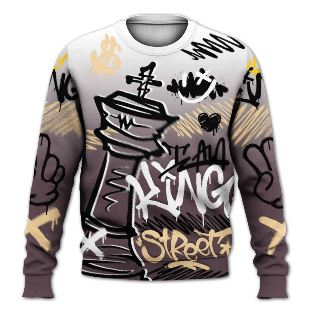 Sweatshirt To Match AMM Black 3s - Street King Chess Streetwear All Over Print