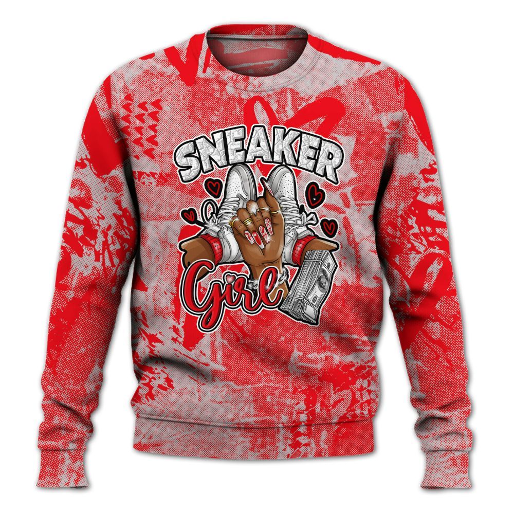 Sweatshirt To Match Air Max 1 Low Poly - Sneakerz Girlz Heart Grunge All Over Print