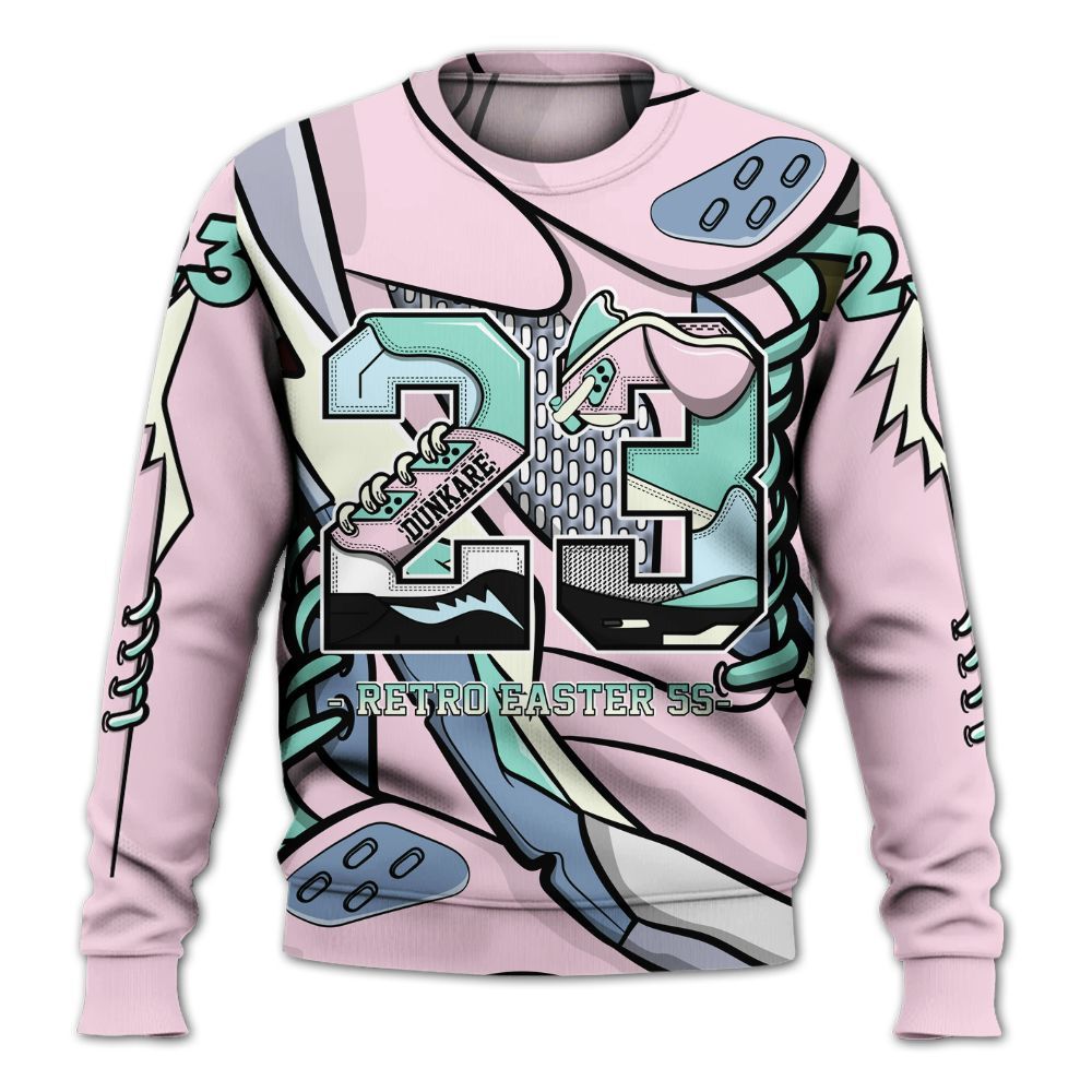Sweatshirt To Match Retro Easter 5s - Number 23 Style 5s All Over Print