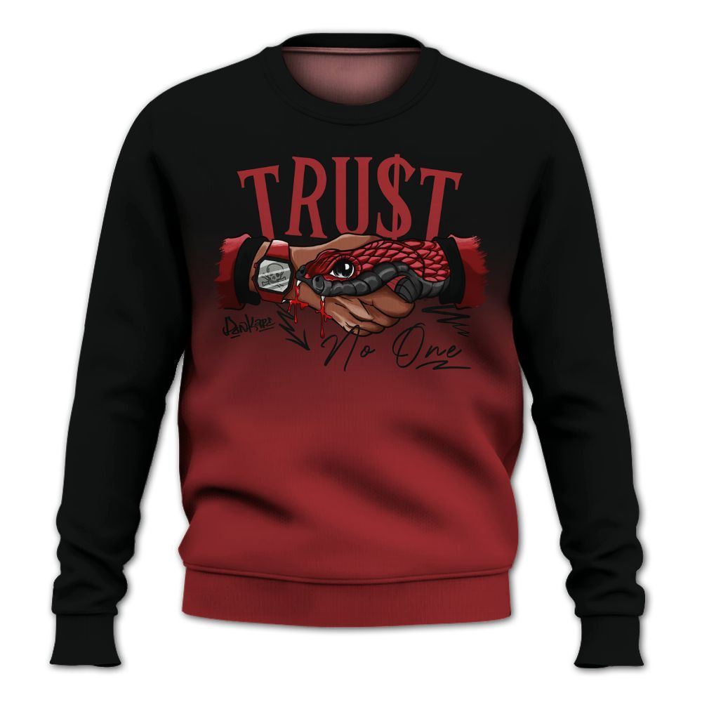 Sweatshirt To Match Alternate Flu Game 12s - Snake Trust No One Drip All Over Print