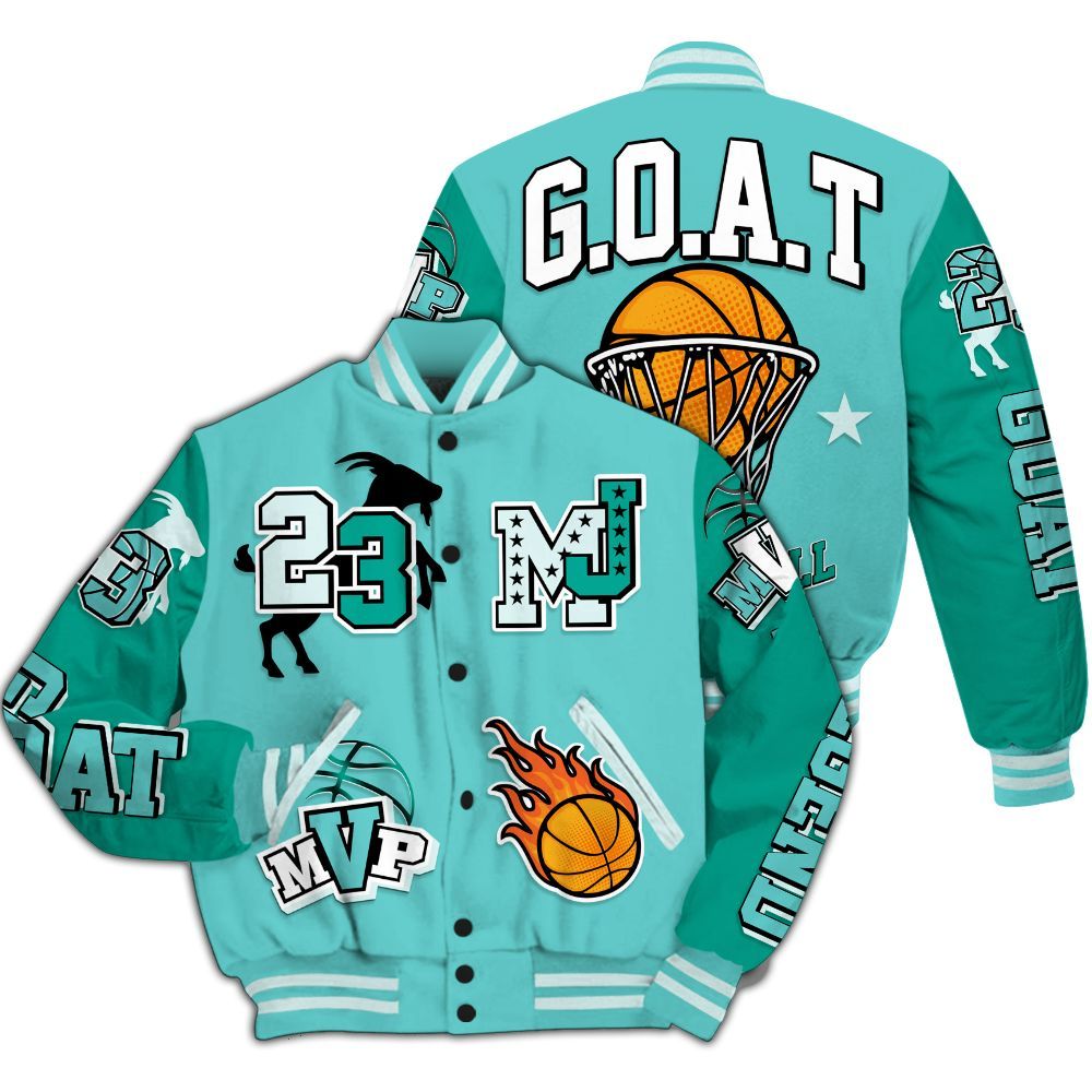 Varsity Jacket To Match KD 4 Easter Mint Candy - 23 Goat MVP Basketball All Over Print