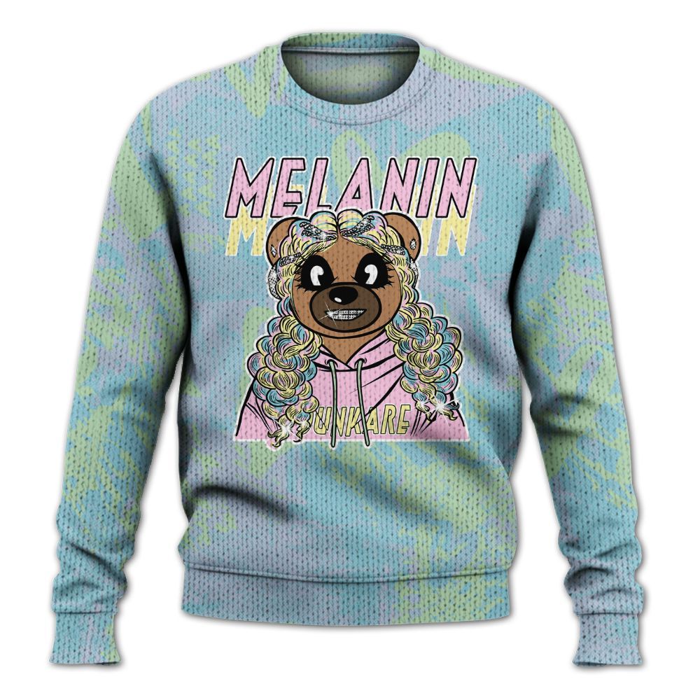 Knitted Sweater To Match SB Dunk Low Visty - Pigments Bear Heart Grunge