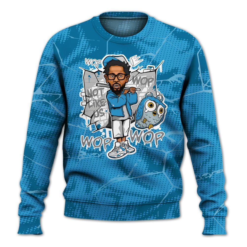 Sweatshirt To Match Powder Blue 9s - None Like ComptonCity Graphic Crack All Over Print