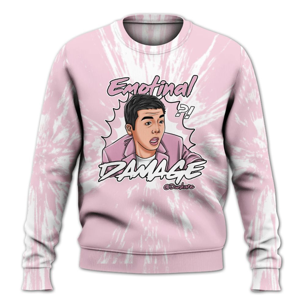 Sweatshirt To Match Orchid 4s - Damaged Meme Shirt Unisex Outfit All Over Print