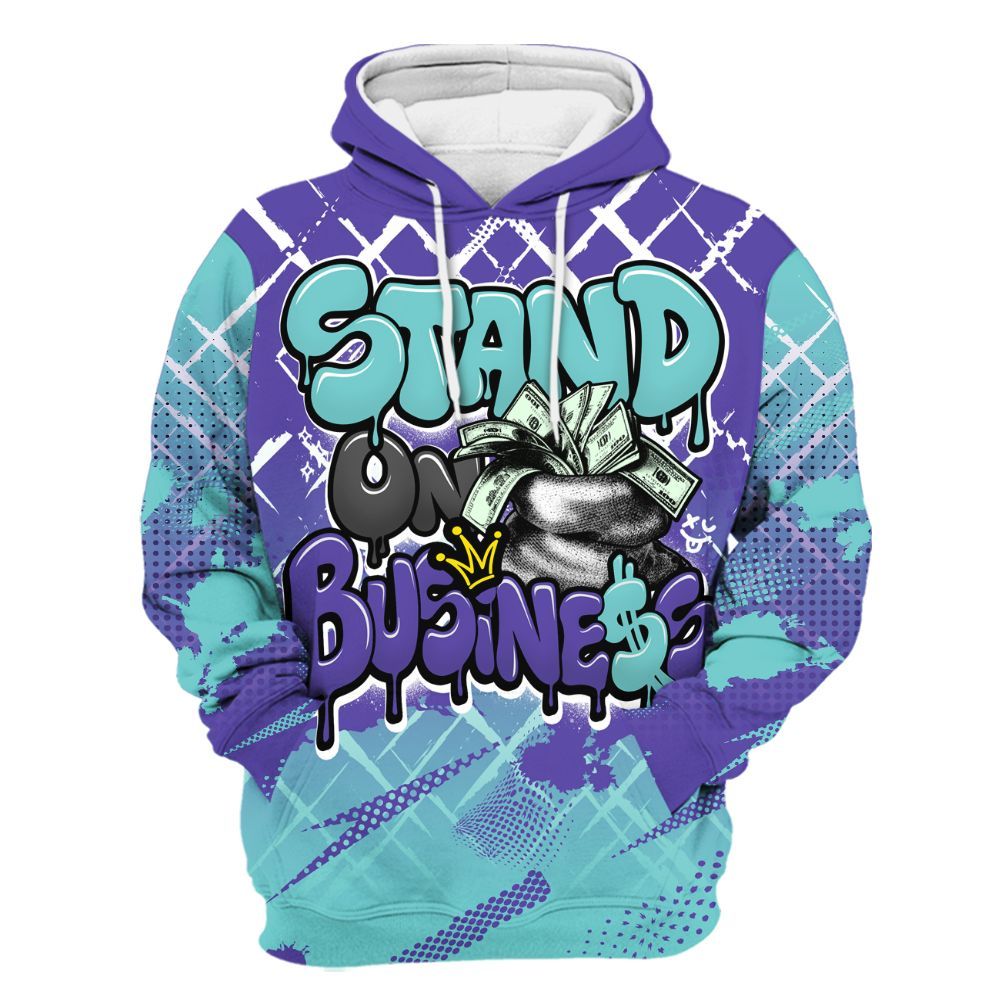 Hoodie To Match Low Hornets 1s - Halftone Stand Business Dripping All Over Print