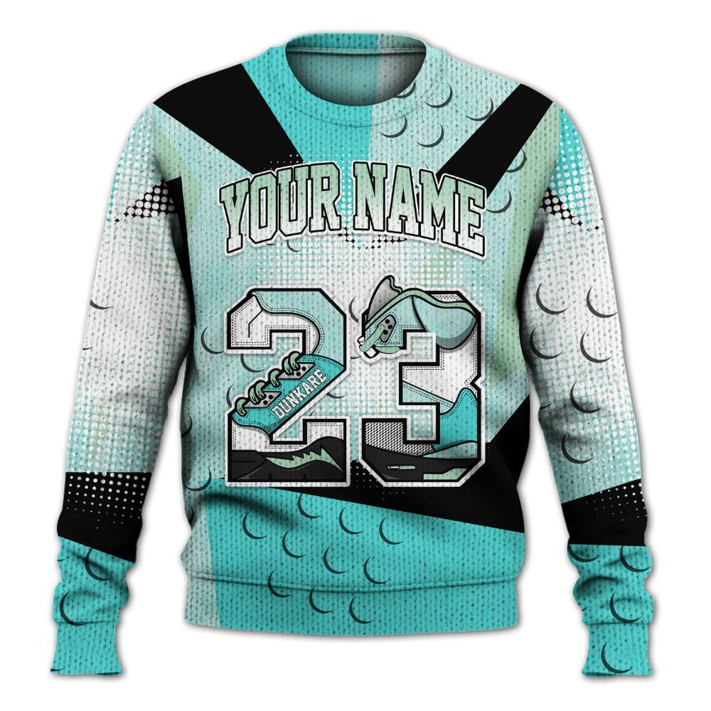 Sweater To Match Low OG Washed Teal 1s - Custom Name 23 5s Graphic