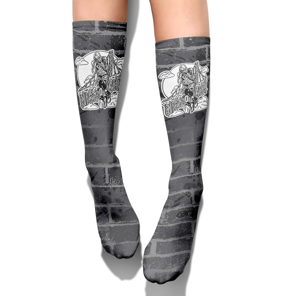 Sock To Match White Thunder 4s - Seeya Skeleton Brick