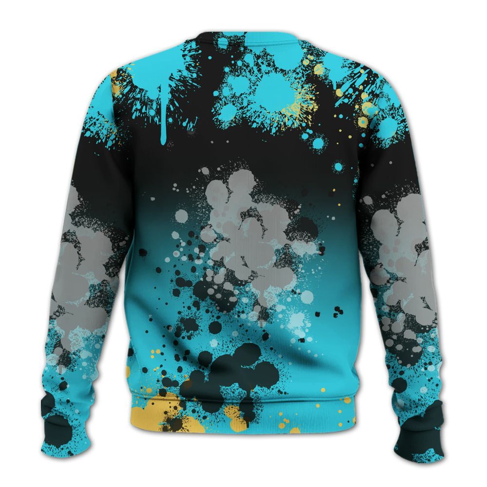 Sweatshirt To Match Retro Gamma Blue 11s - God Blessed Ink Drip All Over Print
