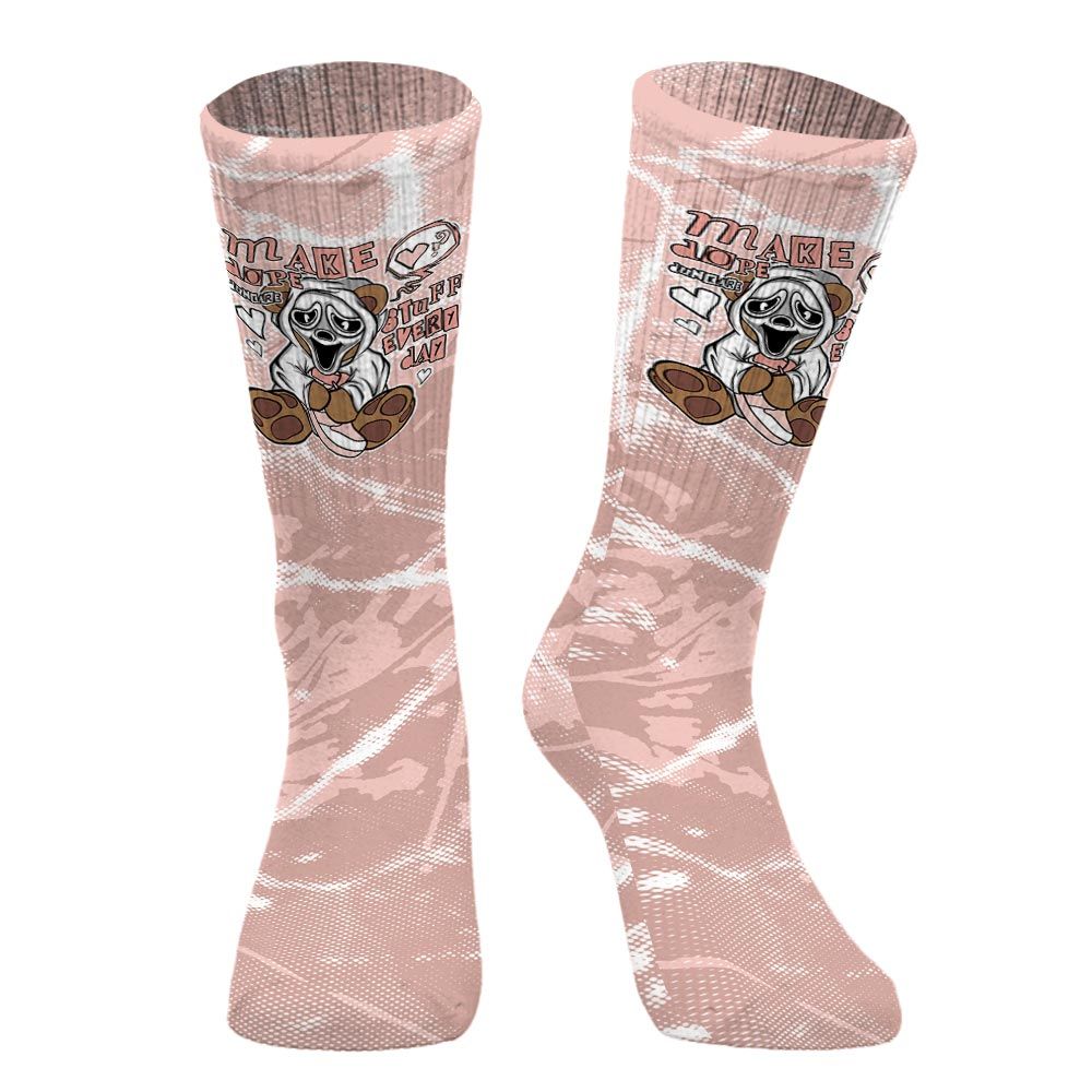Sock To Match Low Legend Pink 11s - Make Dopes Bear Halloween Profound