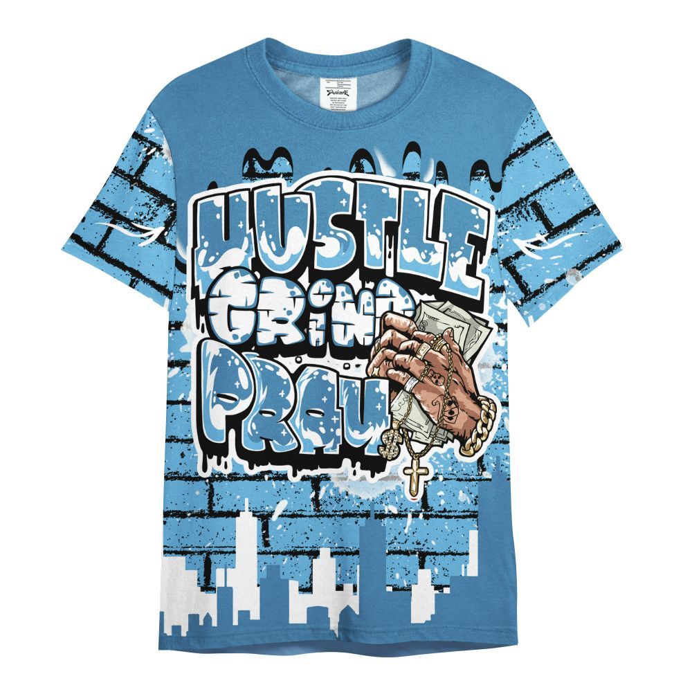 Shirt To Match Melo 12s - Hustles Grind Pray Drip All Over Print