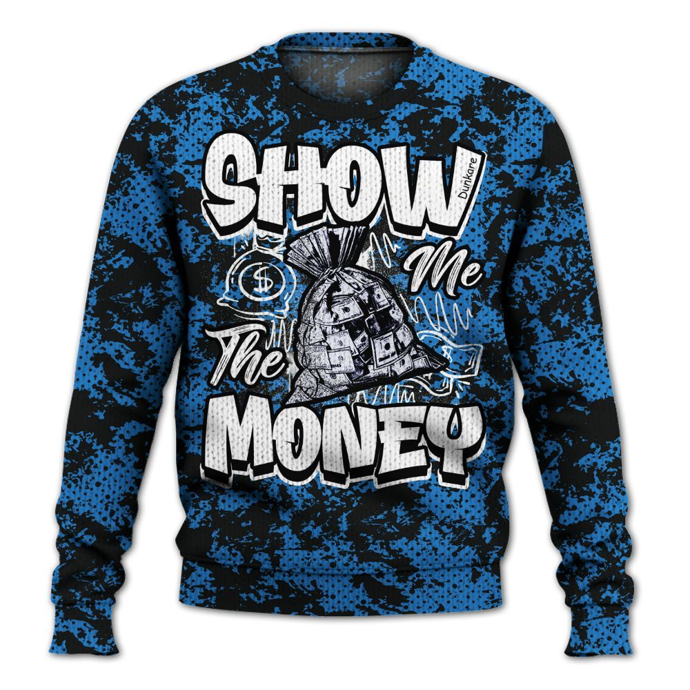 Knitted Sweater To Match Hi-Res Blue 700s - Show Me The Money Retro