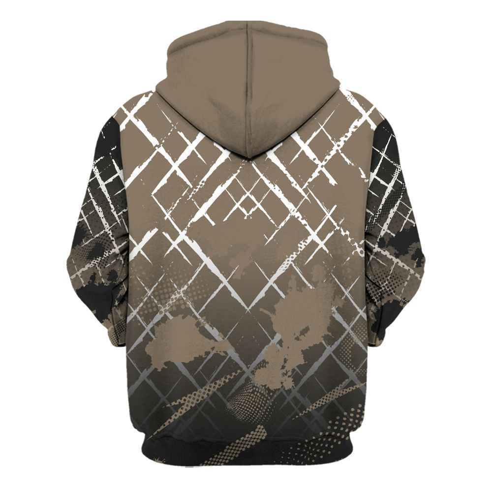 Hoodie To Match Low OG Dark Mocha 1s - Halftone Stand Business Dripping All Over Print