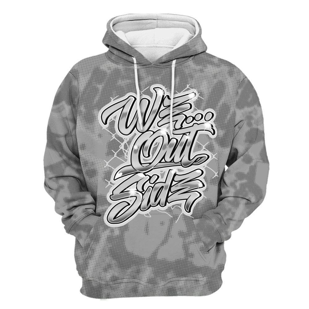 Hoodie To Match Black Wolf Grey 12s - We OutSider Graphic Street All Over Print