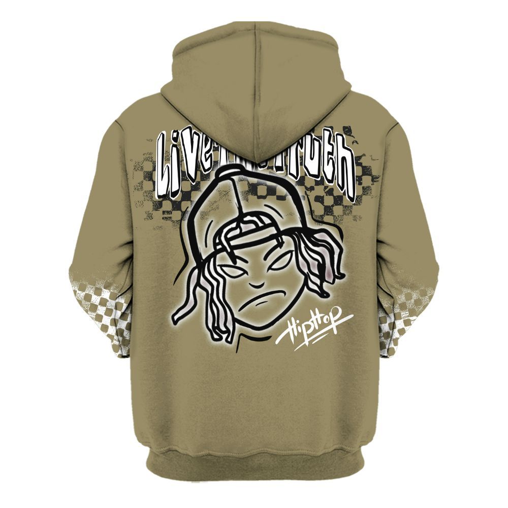 Hoodie To Match Black Olive 7s - Feel Life Street Style All Over Print