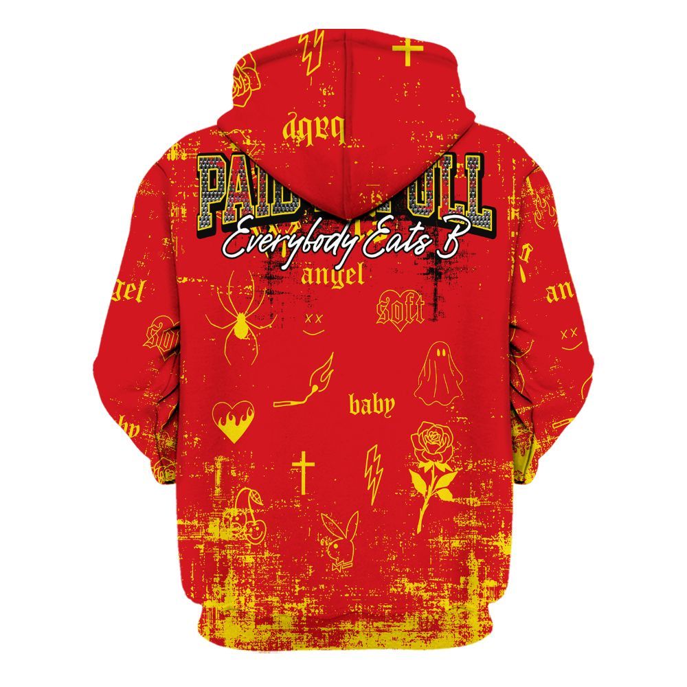 Hoodie To Match Ferrari 14s - Paid In Full Money All Over Print