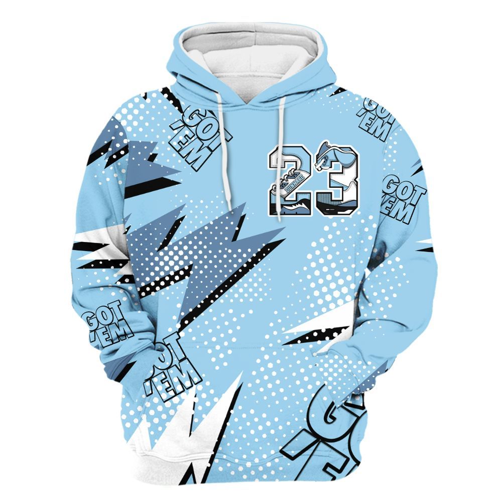 Hoodie To Match Legend Blue 11s - Custom Name Number 23 5s All Over Print