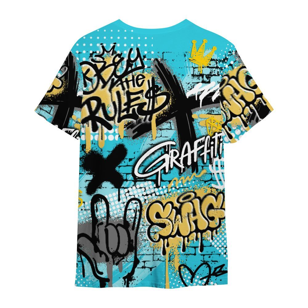 Shirt To Match Retro Gamma Blue 11s - True It Real Graffiti Streetwear All Over Print