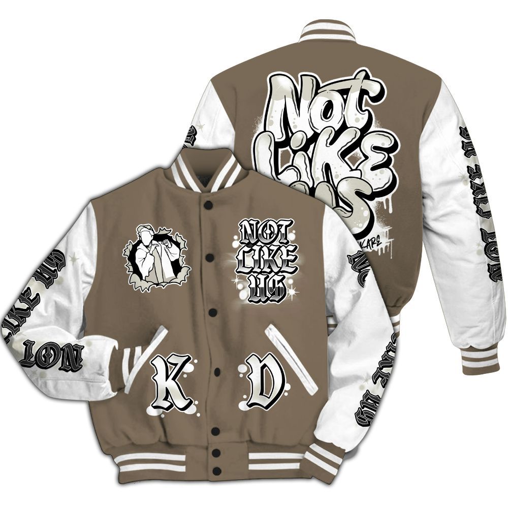 Varsity Jacket To Match Low OG Dark Mocha 1s - None Like Us Graphic All Over Print
