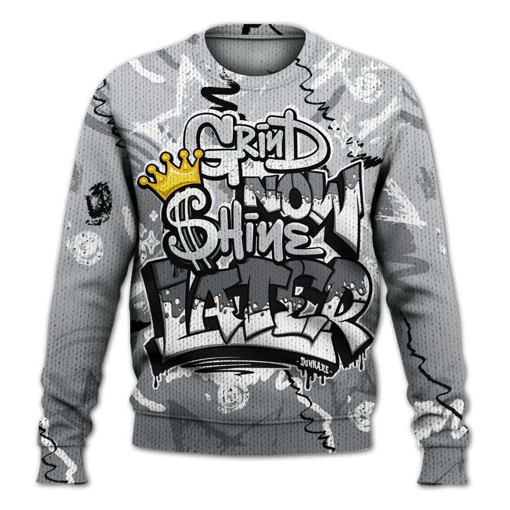 Sweater To Match Retro Wolf Grey 5s - Grind Shine Later Drip Graphic