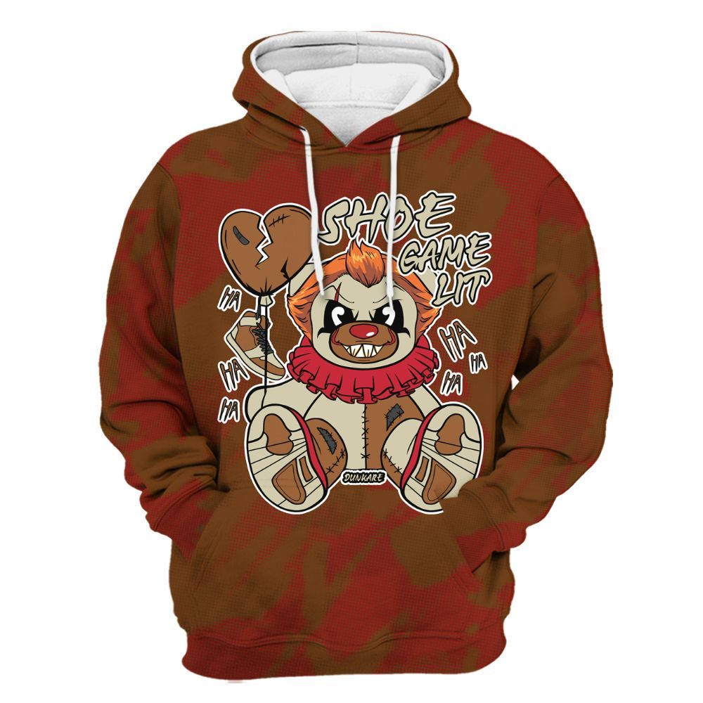 Hoodie To Match Archaeo Brown 5s - Shoe Game Bear Abstract Halftone All Over Print