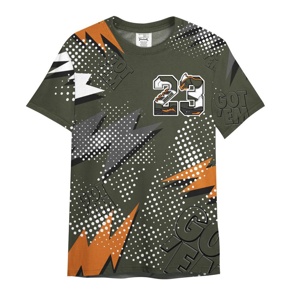 Shirt To Match Retro Undefeated 4s - 23 Custom Name 5s All Over Print