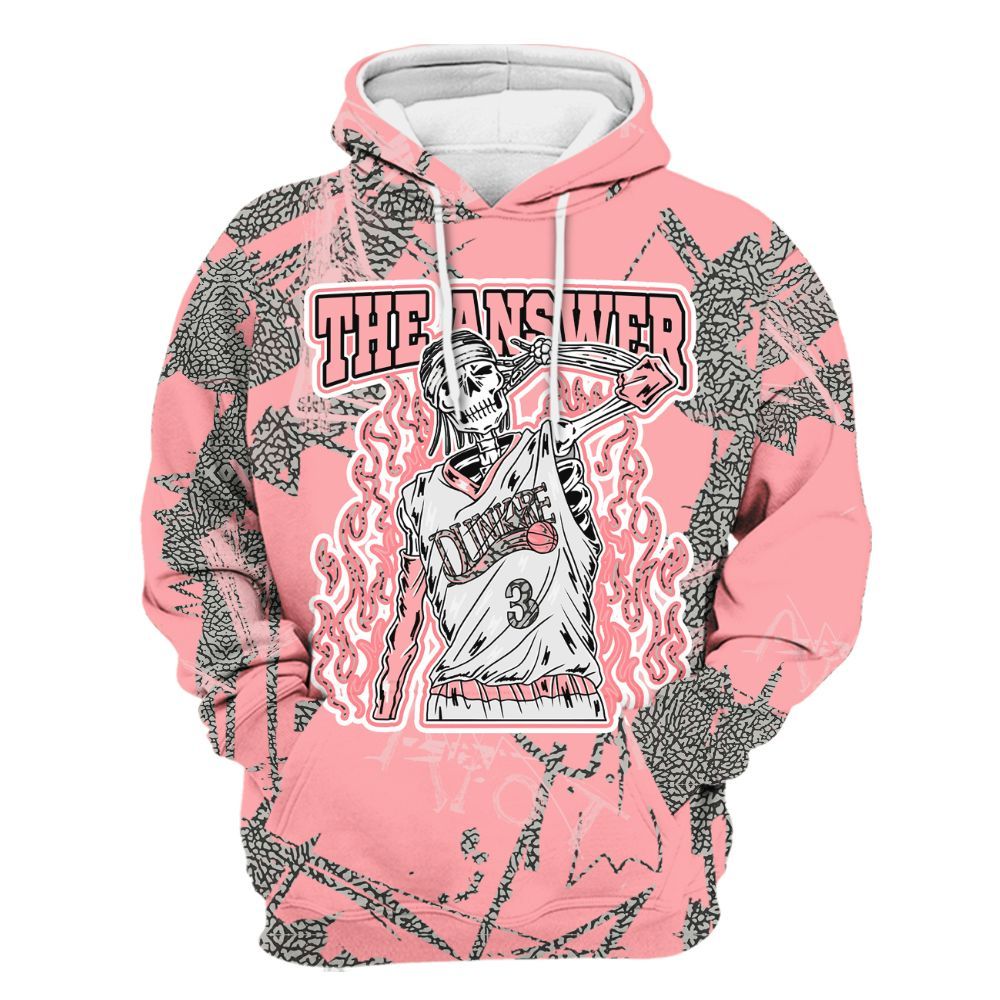 Hoodie To Match Retro Wings 3s - Allen Answer Skeleton Messyz All Over Print