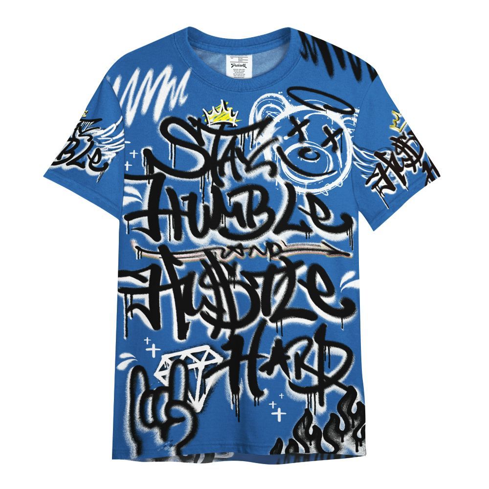 Shirt To Match Brave Blue 13s - Humble Drip Streetwear Graffity All Over Print