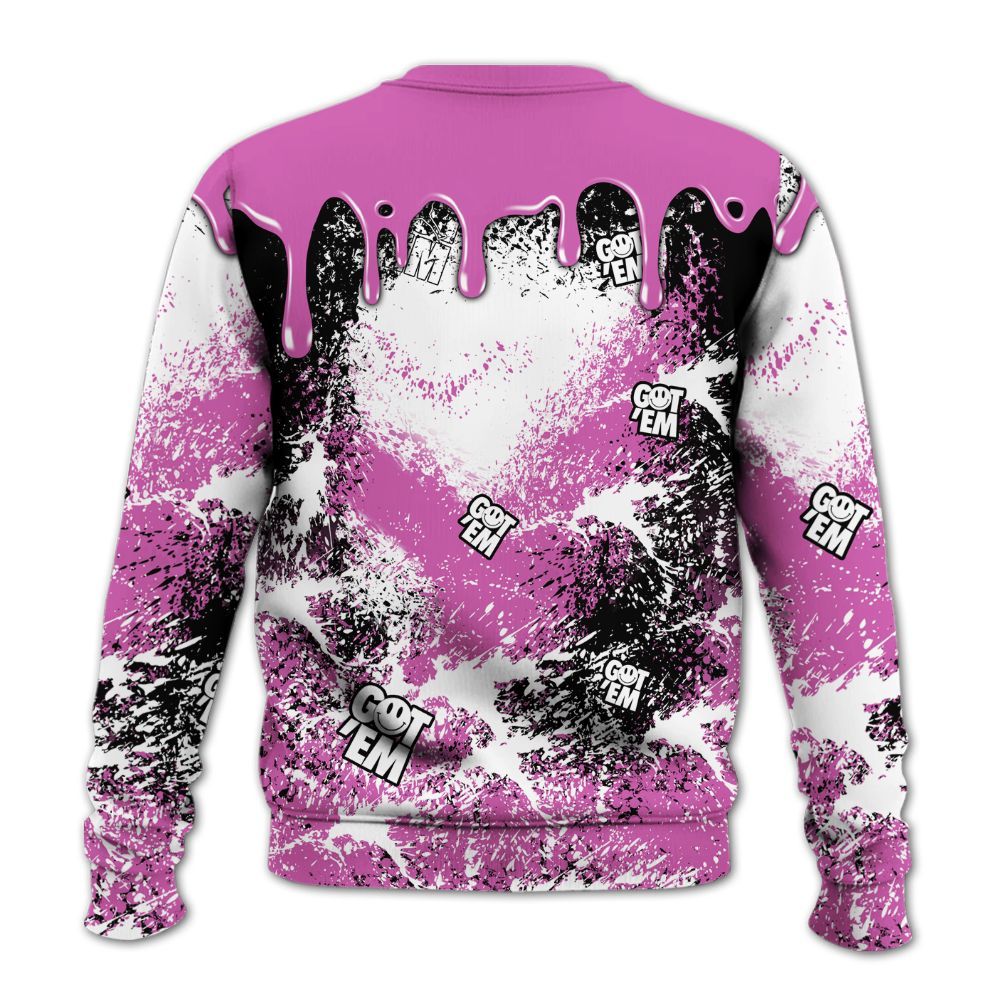 Sweatshirt To Match Hyper Violet 4s - Dripping 23 Drip All Over Print