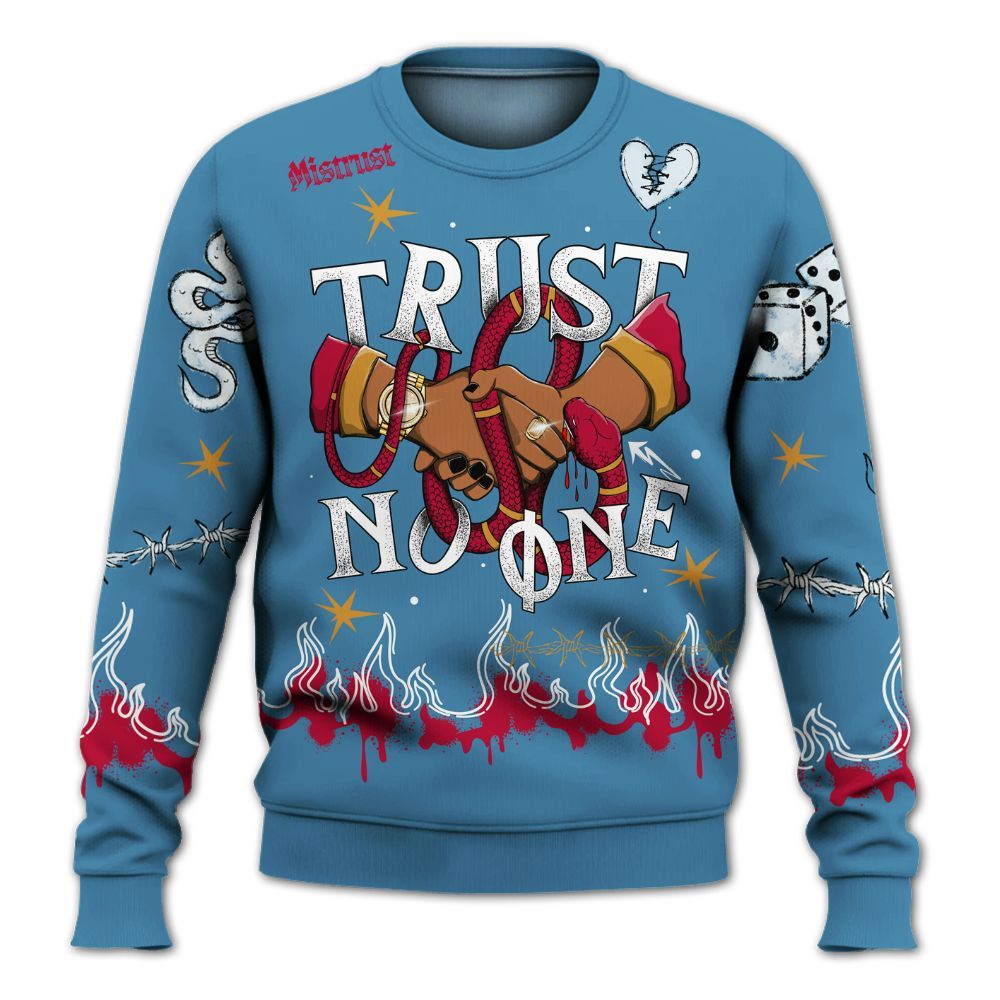 Sweatshirt To Match GS Messy Room 4s - Trust No One Snake-Bite Doodle Crayon All Over Print